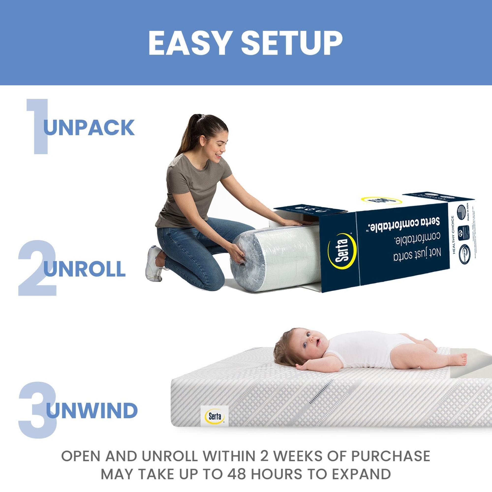 Delta Serta Angel Whispers Dual Sided Baby Crib Mattress and