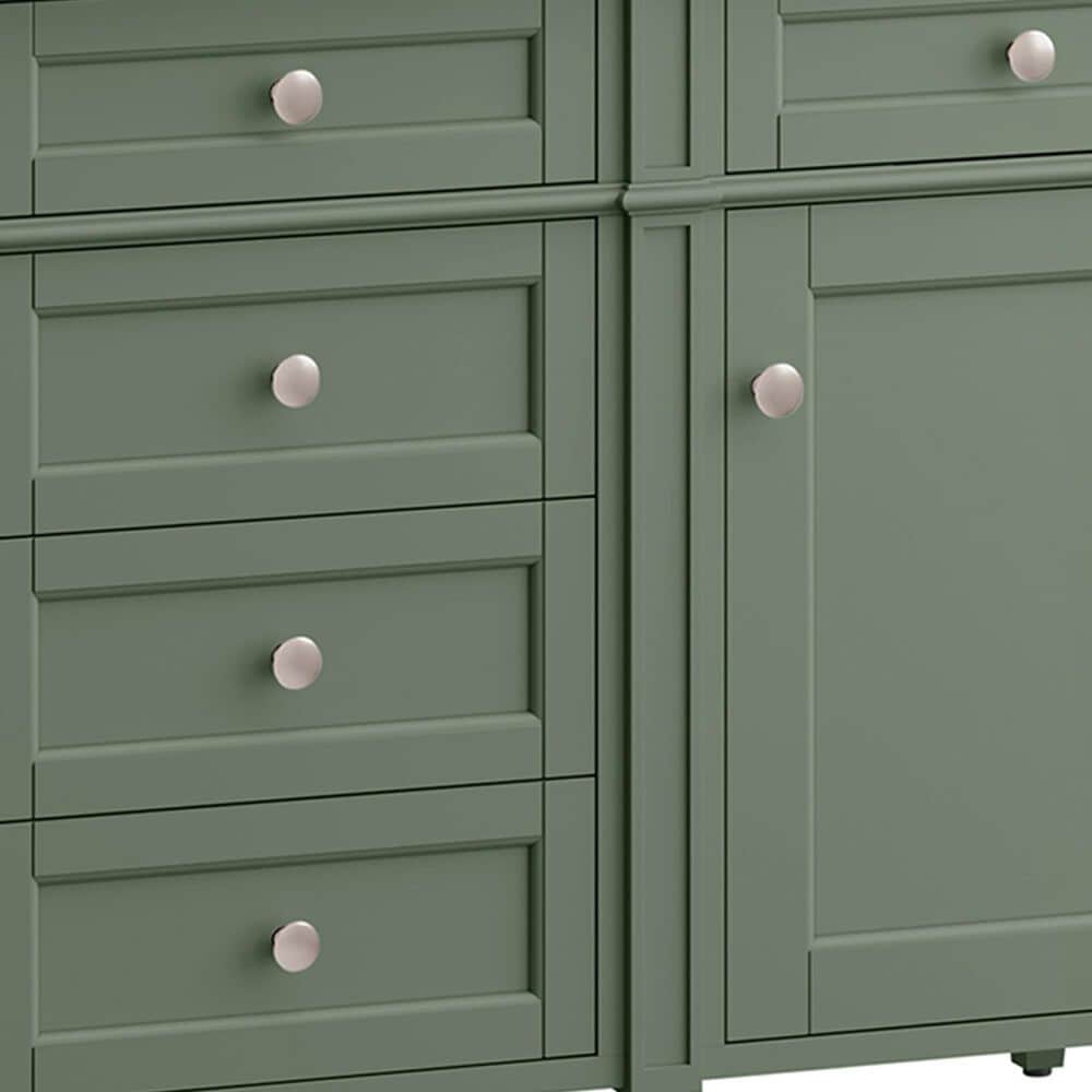 James Martin Vanities Brittany 60" Single Bathroom Vanity in Smokey Celadon with 3 cm Eternal Jasmine Pearl Silestone Top, Rectangular Sink and FreePower Wireless Charger, , large