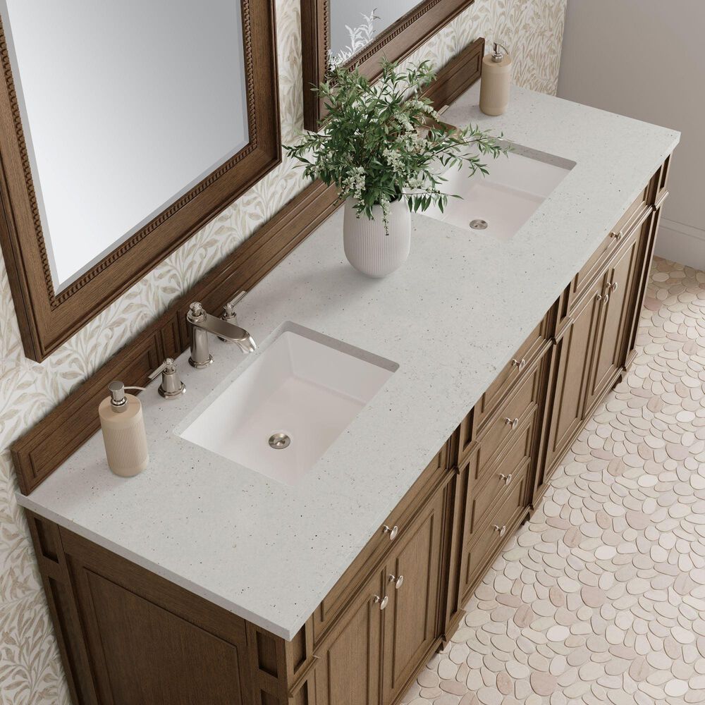 James Martin Bristol 72" Double Bathroom Vanity Cabinet in Saddle Brown, , large