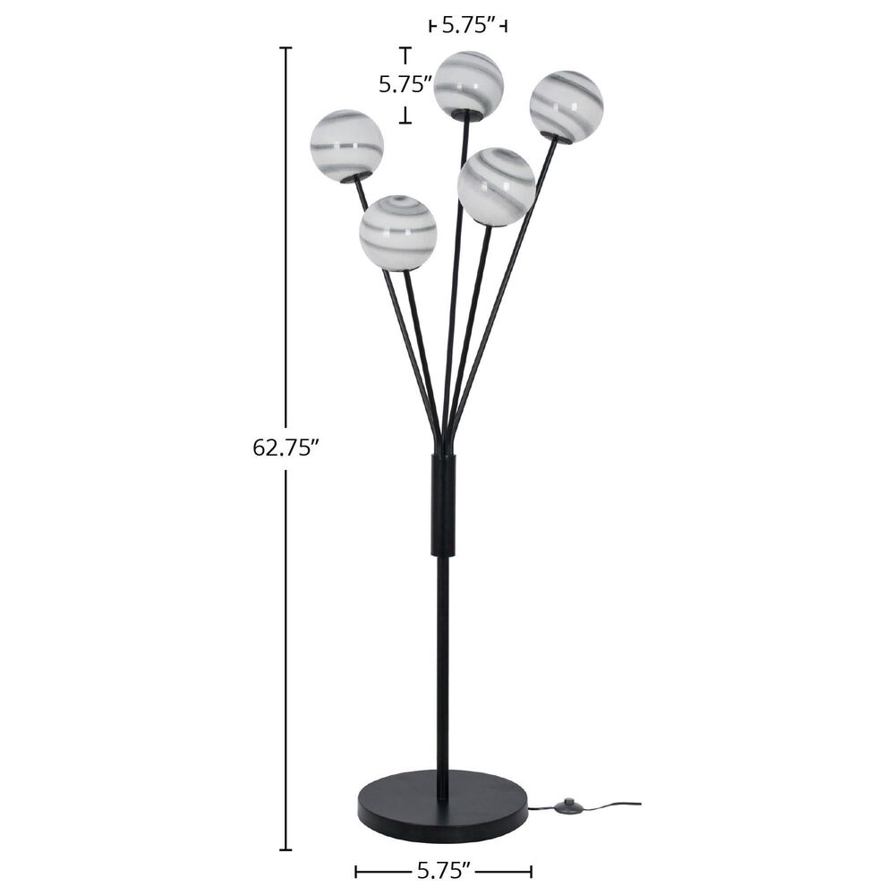 Lamps Per Se Globe Floor Lamp in Black, , large