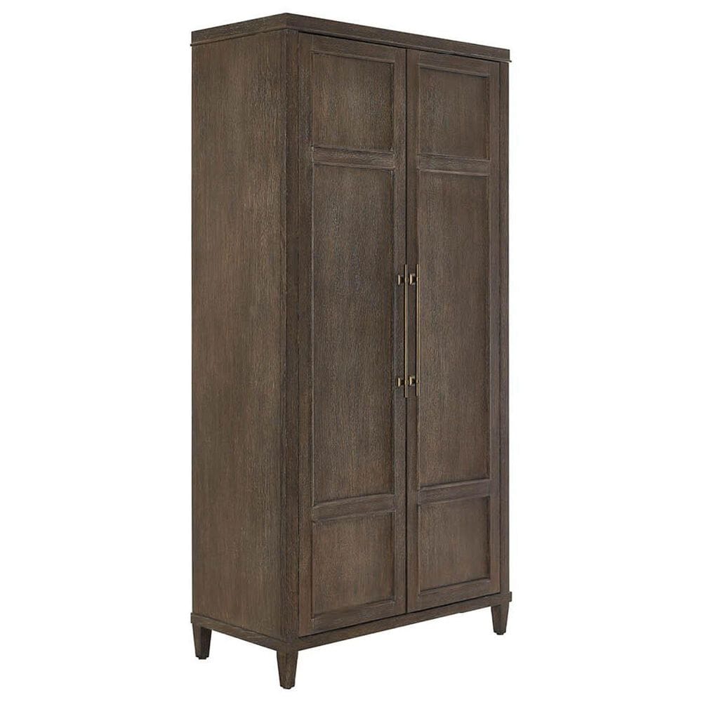 Furniture Worldwide Montclair 4 Piece Queen Panel Bedroom Set in Embossed Cocoa and Smoked Gold, , large