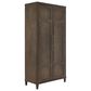 Furniture Worldwide Montclair 4 Piece Queen Panel Bedroom Set in Embossed Cocoa and Smoked Gold, , large
