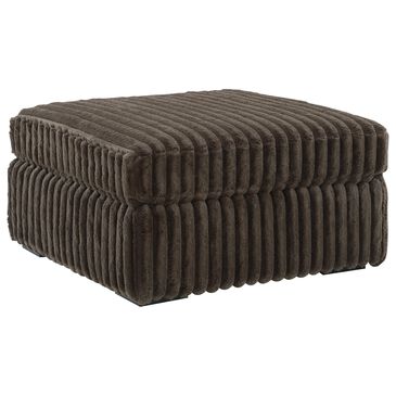 Ashley Midnight-Madness Oversized Accent Ottoman in Chocolate, , large