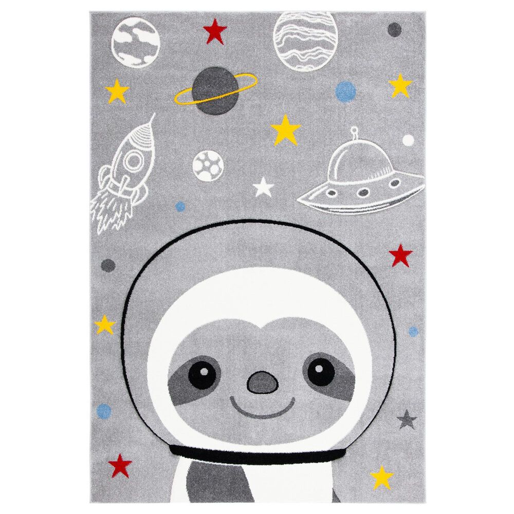 Safavieh Carousel CRK140 4" x 6" Grey and Ivory Kids Area Rug, , large