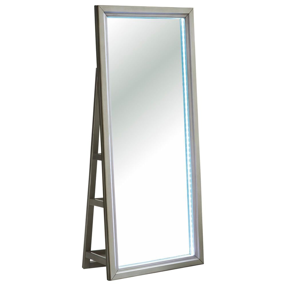 Ashley Evesen Floor Standing Mirror with Shelves in Champagne, , large