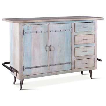 Home Trends & Design Ibiza Bar Cabinet in Vintage Teal, , large