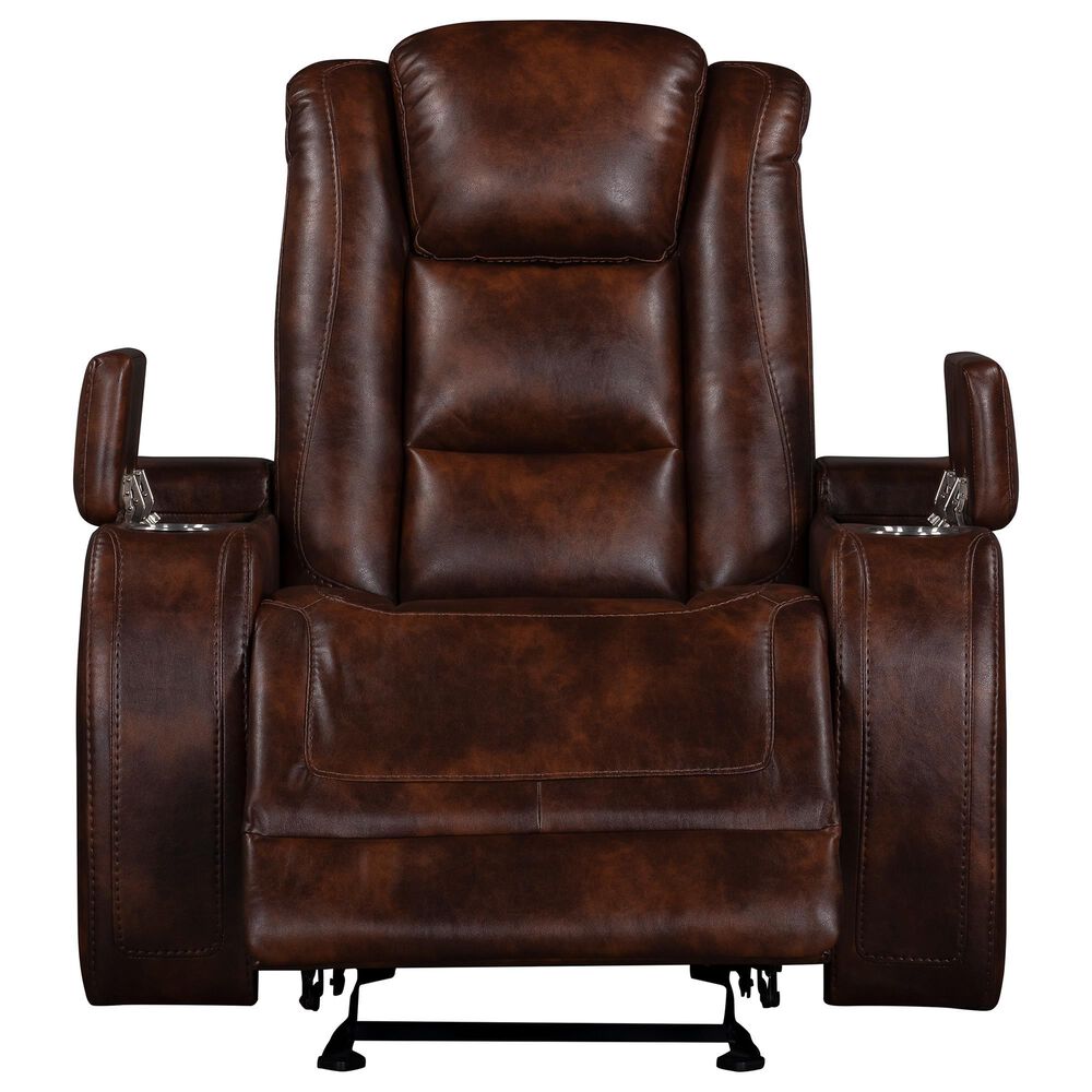 New Heritage Design Chester Power Glider Recliner in Brown, , large