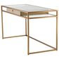 EICHHOLTZ Napa Valley Writing Desk in Brushed Brass and Clear, , large