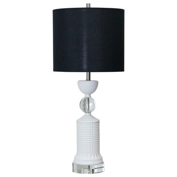 Flair Industries Wessex Table Lamp in White, , large