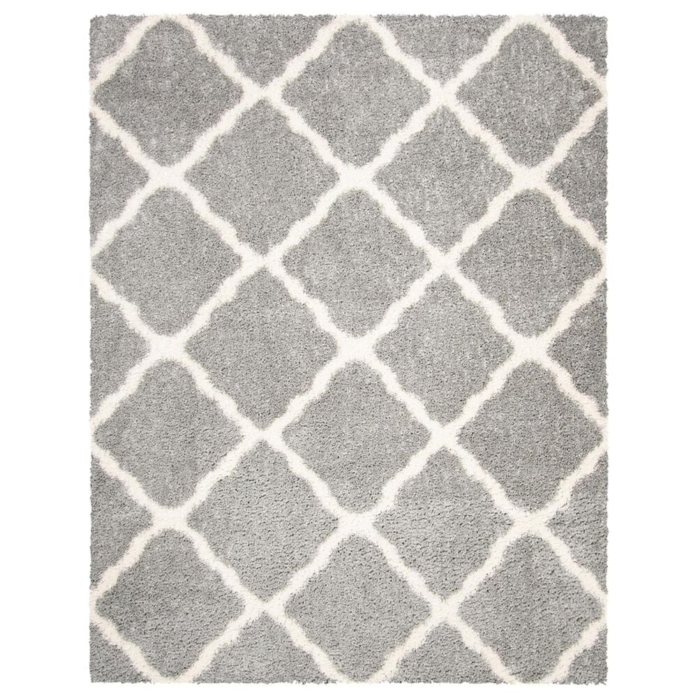 Safavieh Parma Shag PMA521G 8" x 10" Grey and Cream Area Rug, , large