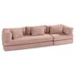 Jaxx Unsofa Stationary Sofa in Peony Pink, , large