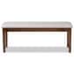 Baxton Studio Teresa Dining Bench with Grey Cushion in Walnut Brown, , large