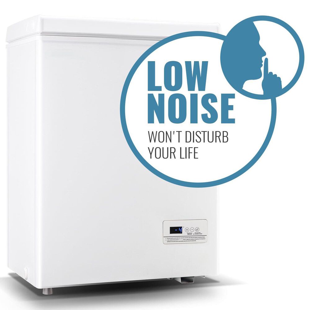 HOMLUX 4 Cu. Ft. 21" Chest Freezer with 2 Removable Baskets in White, , large