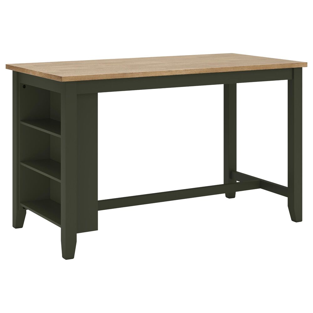 Ashley Gesthaven Counter Height Table in Natural and Green - Table Only, , large