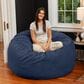 Jaxx Saxx 5" Large Round Bean Bag Chair in Navy Blue, , large