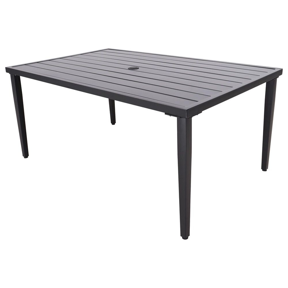 Global Note Collections Raleigh 7-Piece Patio Dining Set in Charcoal and Smoke Grey, , large