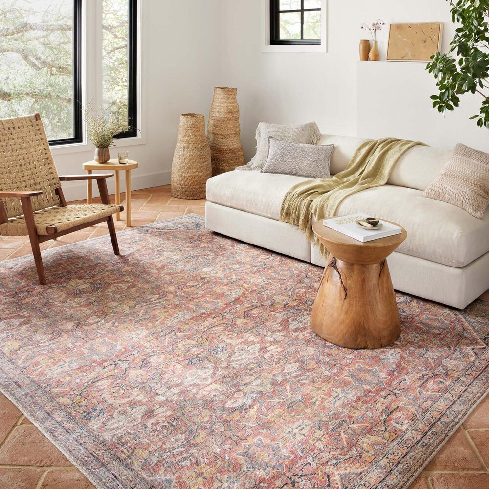 Loloi Adrian 7&#39;6&quot; x 9&#39;6&quot; Rust and Denim Area Rug, , large