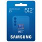 Samsung 512GB T7 UHS-I microSDXC Memory Card in Blue, , large