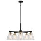 Vaxcel Elgin 5-Light Chandelier in Black and Gold, , large
