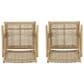 Hearth and Haven Braxton Outdoor Wicker Club Chair with Angular Arms in Light Brown (Set of 2), , large