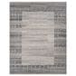 Surya Pompei 5" x 7"6" Slate, Black, Metallic Silver and Olive Area Rug, , large
