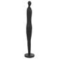Maple and Jade 43" Tall Slim Figure People Decorative Sculpture in Textured Black, , large