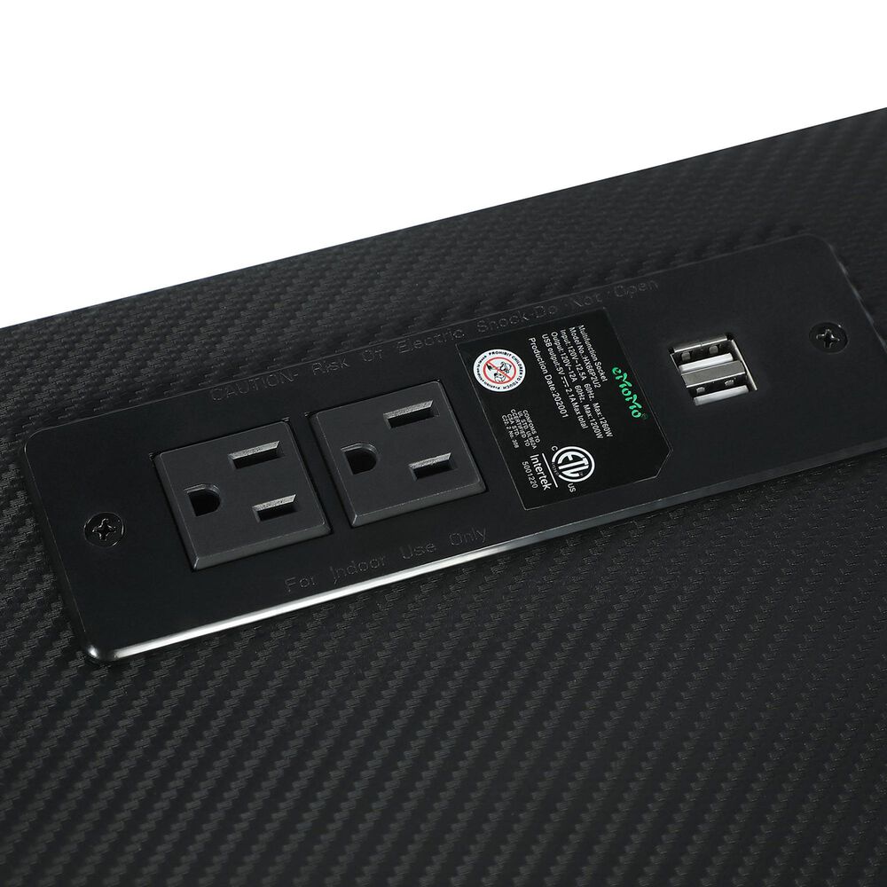 Coaster Jessie Writing Desk with Whiteboard and USB in Black, , large