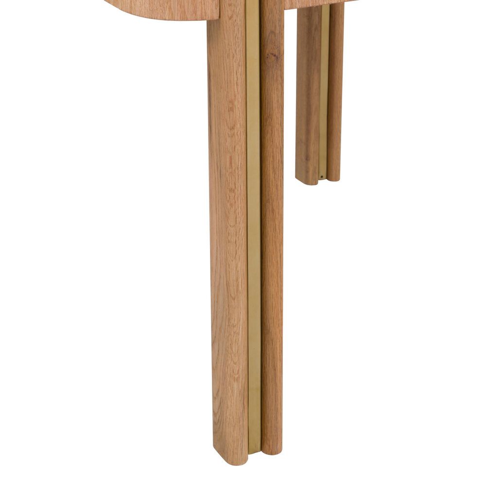 Fairfield Chair Portobello Square End Table in White, Light Brown and Brushed Brass, , large