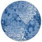 Safavieh Adirondack ADR114F-6R 6" x 6" Light Blue/Dark Blue Round Rug, , large