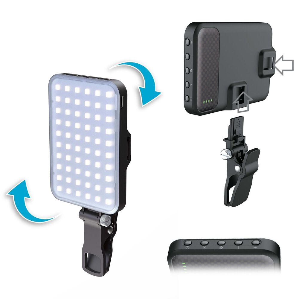 Bower Compact Clip Light in Black, , large
