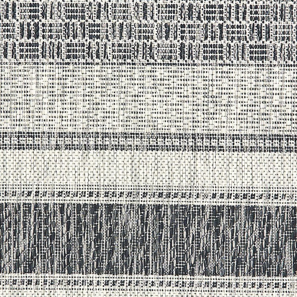 L&amp;R Resources Sun Shower  1&#39;10&quot; x 3&#39; Gray and Black Indoor/Outdoor Area Rug, , large