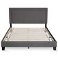HOMLUX Laval Queen Upholstered Platform Bed Frame in Stone, , large