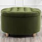 Regency Global Sourcing Knight 28" Round Storage Ottoman in Emerald Green, , large