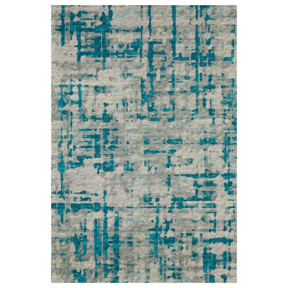 Dalyn Rug Company Brisbane Abstract 3" x 5" Teal Area Rug, , large