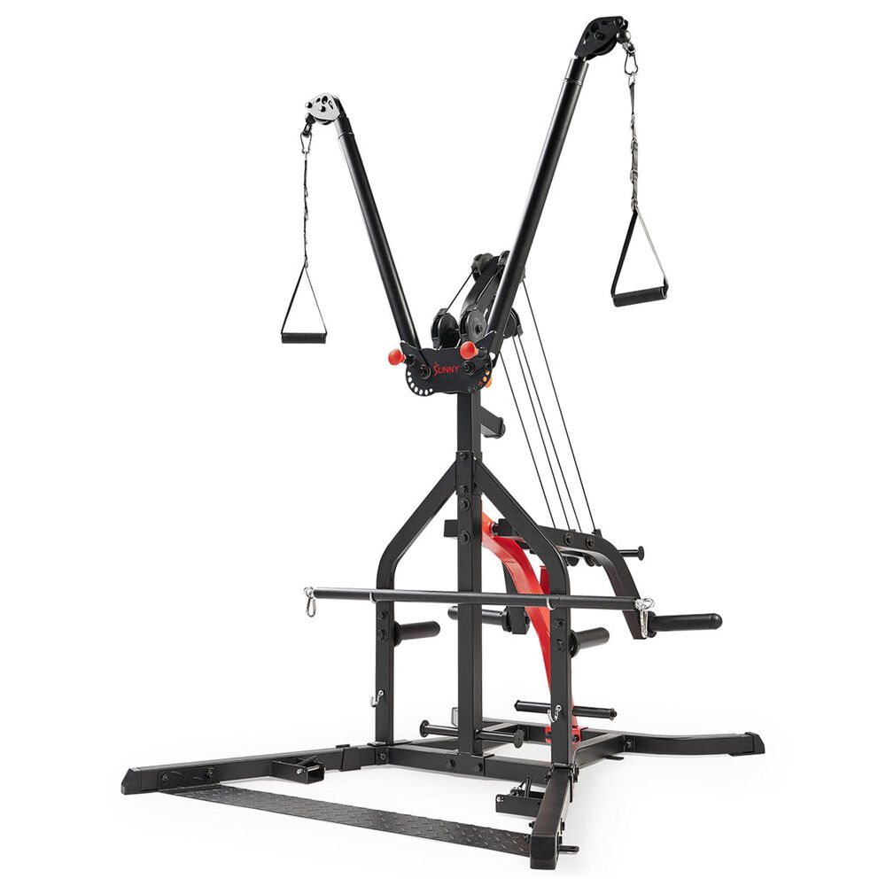 Sunny Health & Fitness Multifunctional Strength Training Home Gym in Black and Red, , large
