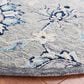 Safavieh Micro-Loop MLP387F 5" Round Gray and Blue Area Rug, , large