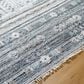 Surya Pompei White, Black, Metallic Silver, Medium Gray, Light Gray, Brown and Sky Blue 10" x 14" Area Rug, , large