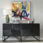 Uttermost Midtown 39" x 39" Framed Print in Mustard, Lime, Navy and Denim, , large