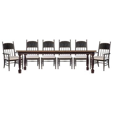 Hooker Furniture Americana Traditional Dining Table and 6 Chairs in Black, , large