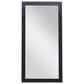 Maple and Jade 65" Wood Rectangular Minimalistic Wall Mirror in Matte Black, , large