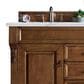 James Martin Vanities Brookfield 60" Double Bathroom Vanity in Country Oak with 3 cm Ethereal Noctis Quartz Top and Rectangle Sink, , large