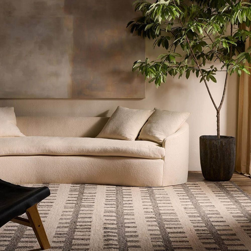 Jaipur Hadi Emir 8&#39; x 10&#39; Feather Gray, Bungee Cord and Almond Milk Area Rug, , large