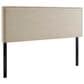 Modway Phoebe Upholstered Fabric Queen Headboard in Beige, , large