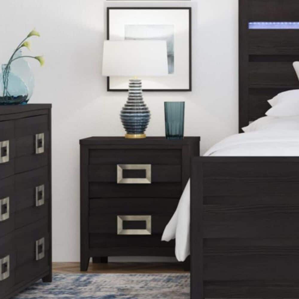 Mayberry Hill Tobias 2-Drawer Nightstand in Black, , large