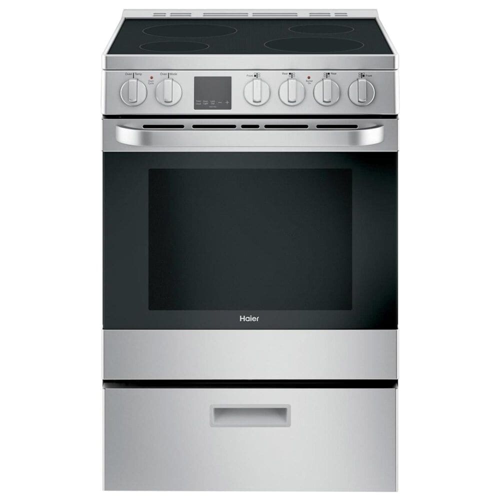 Haier 24" Electric Free Standing Range in Stainless Steel, , large
