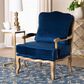 Baxton Studio Jules Accent Chair in Navy Blue, , large