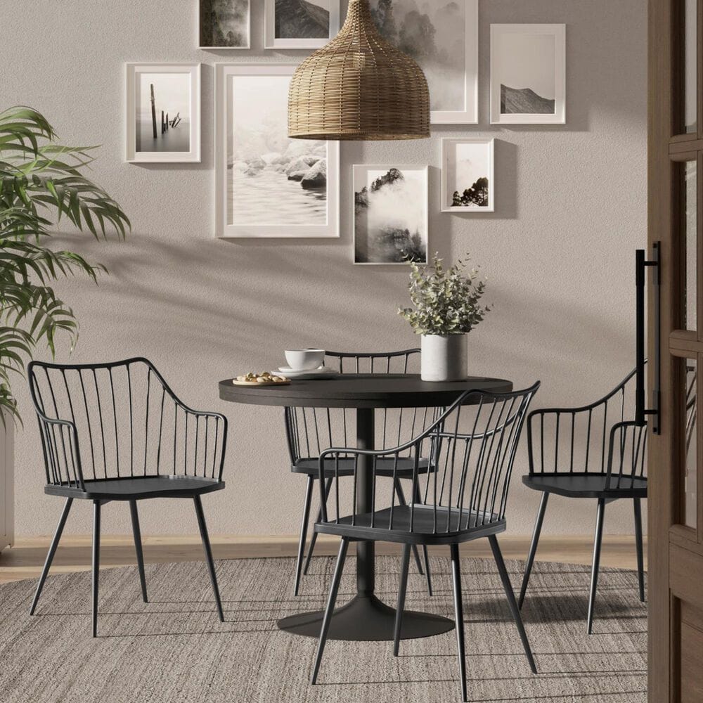 Lumisource Winston Arm Chair in Black, , large