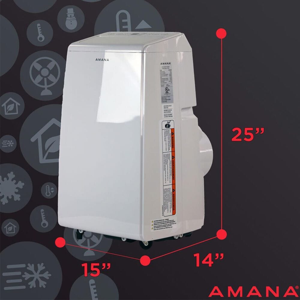 Amana 8,000 BTU Portable Air Conditioning Unit in White, , large