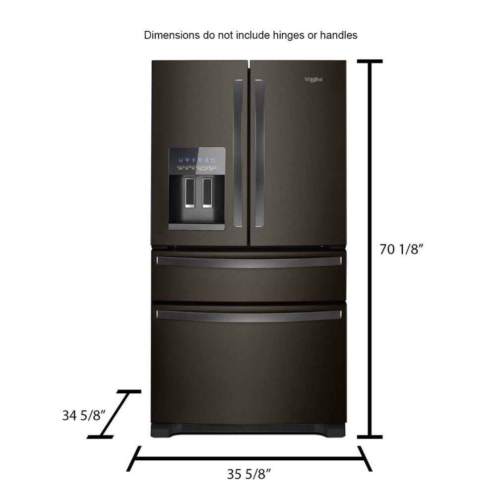 Whirlpool 25 Cu. Ft. 36" Wide French Door Refrigerator in Black Stainless NFM
