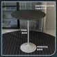 Leisuremod LeisureMod Verve Collection Modern Bar Height Table White Base with 36 Round Black Marbelized Sintered Stone Top, , large